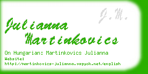 julianna martinkovics business card